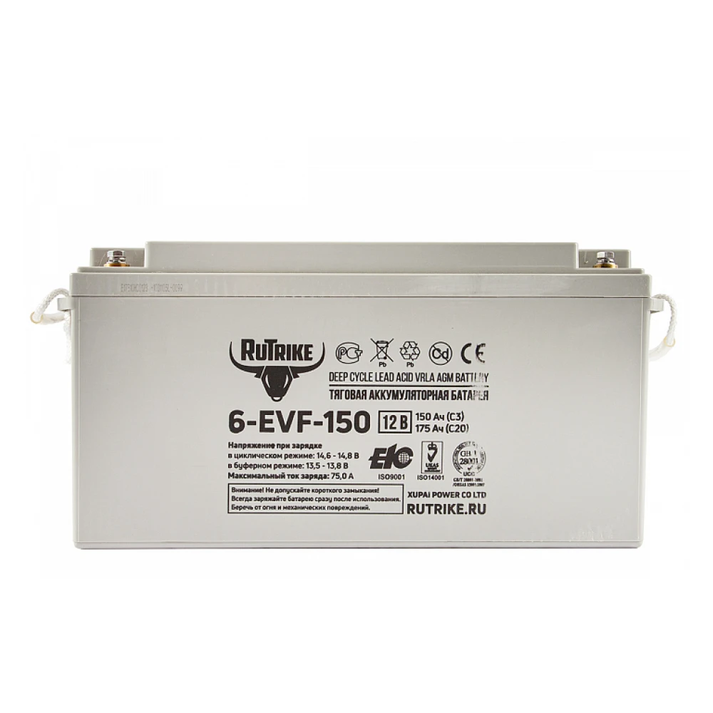 Тяговый аккумулятор RuTrike 6-EVF-150 (12 В 150A/H C3) 1