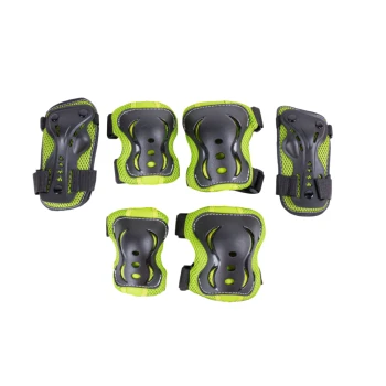 Набор защиты Tech Team Safety line 700 черно-салатовый (РАЗМЕР M)